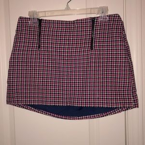 Retro houndstooth mini skirt